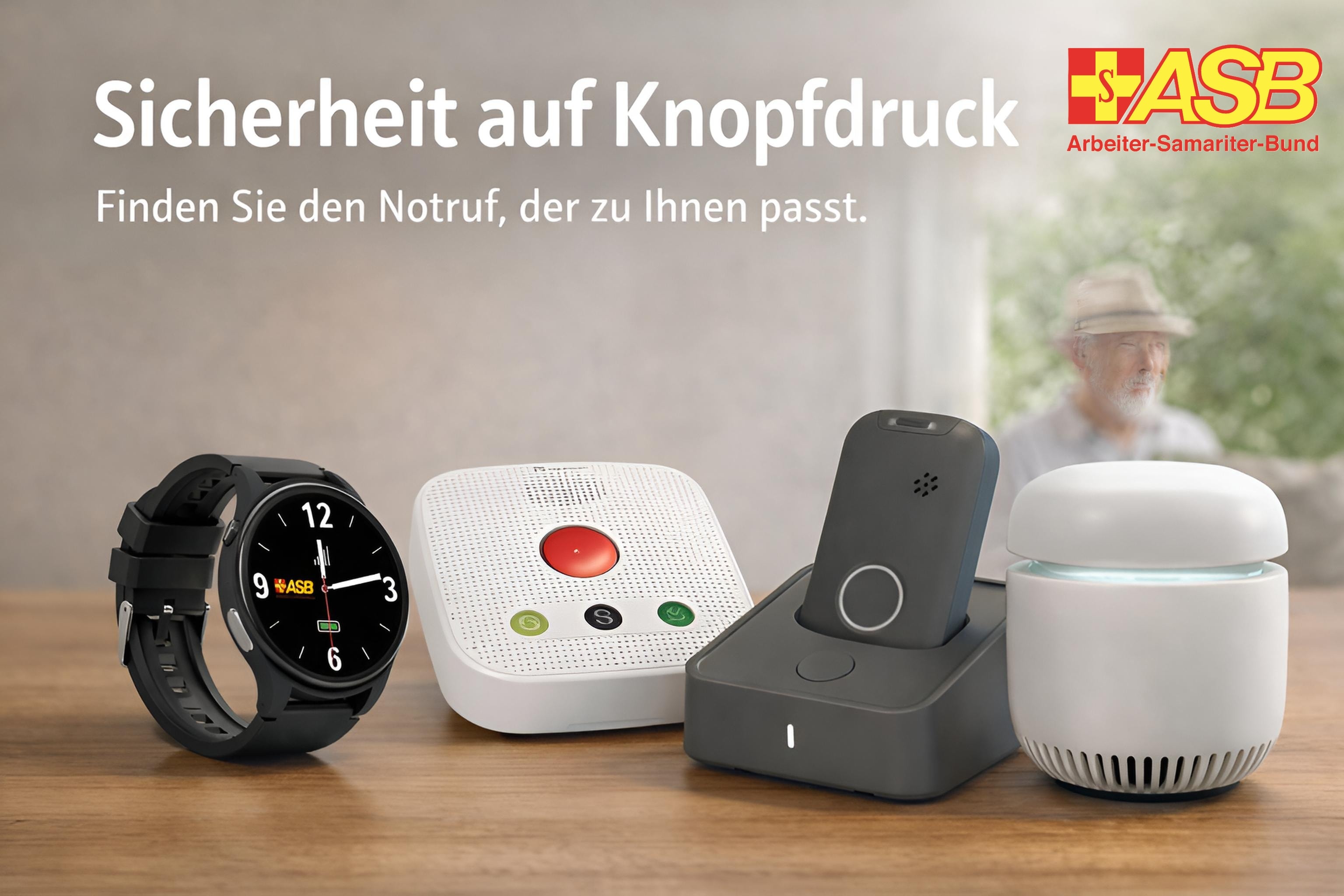 Hausnotruf, Mobilnotruf oder Notrufuhr – Finden Sie den Notruf, der zu Ihnen passt.